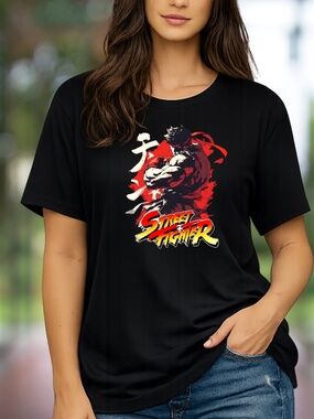 Street Fighter "Ryu" Graphic Tee – Vintage Black